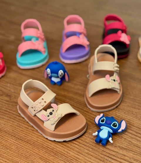 Sandália Baby Feminina Stitch - Nude/Caramelo - comprar online