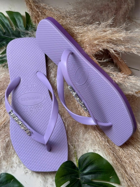 Chinelo Feminino Adulto Havaianas Sol e Areia - Lilas/Rocho - comprar online