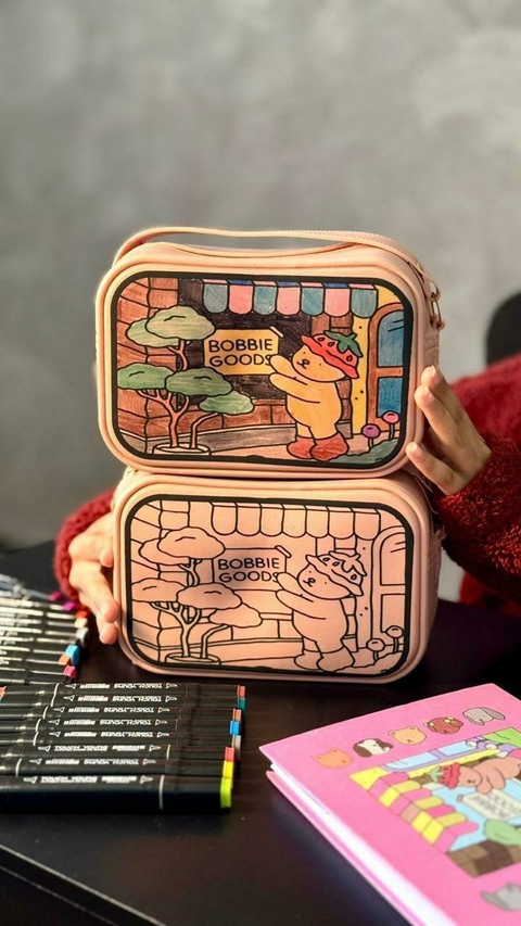 Bolsa Feminina Infantil Para Colorir Bobbie Goods - Rosê - comprar online