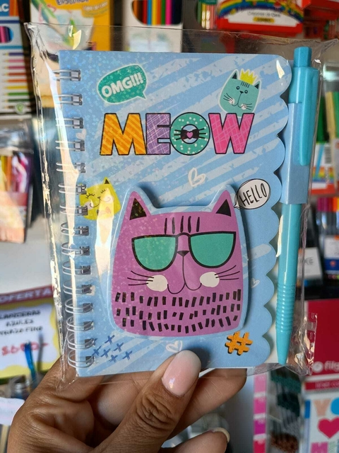 Libreta Gato con boligrafo