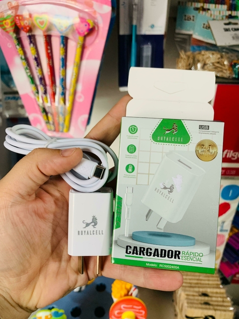 CARGADOR CON CABLE TIPO C - comprar online