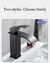 Torneira Alta e Baixa Preta Inox – Estilo Cascata com Dupla Temperatura - comprar online