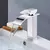 Torneira Alta e Baixa Preta Inox – Estilo Cascata com Dupla Temperatura