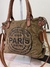 BOLSO FRANCAISE MARRÓN CON LOS LETRAS NEGRAS - comprar online