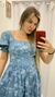 Vestido de Tecido Trabalhado Azul M na internet