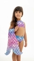 Biquini Infantil + Saída Cauda De Sereia Proteção Solar Uv - Lolla Kids Oficial