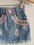 Saia Jeans Pedrarias rosa - Lolla Kids Oficial