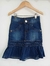Saia Comprida Jeans com Babados