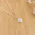 Collar maldivas + dije corazón tornasol