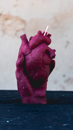 Vela Mano corazón