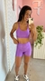 CONJUNTO SHORT CANELADO WONDER TRANÇAS LILAS TAM G