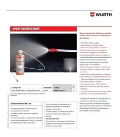 Desinfectante Aire Acondicionado Wurth 300 Ml Auto Hogareño en internet