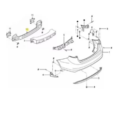 Alma Paragolpes Trasero Ford Fiesta 11/13 4 Ptas Original en internet