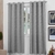 CORTINA JACQUARD P ILHOS CROMADO 2,65m x 1,70m - GRAFITE