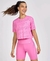 T-shirt Cropped Mesh Alto Giro na internet