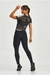 Blusa de Tela com Elástico Personalizado Preto - Marcela Araujo