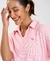 T-Shirt Alto Giro Cropped Piquet Com Gola A Laser