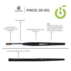 PINCEL PARA GEL # 8 CHERIMOYA - comprar online