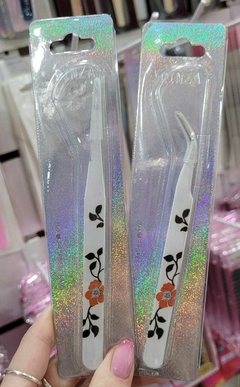PINZAS CON FLORES PARA PESTAÑAS
