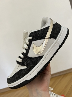 Tenis Dunk Preto brilho