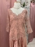 Vestido de festa longo rosa com bordados. Tamanho GG. - comprar online