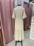 Vestido longo acinturado. Em linho. SK. Tamanho 36. na internet