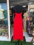 Vestido vermelho longo em linhão. ZARA. Tamanho M. - comprar online
