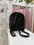 Mochila em couro preta. SOULIER. - Chica Carolina Brechó