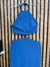 Vestido longuette azul. Recorte na cintura. ZARA. Tamanho PP. - comprar online