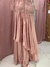 Vestido de festa longo rosa com bordados. Tamanho GG. - loja online