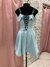 Vestido azul curto de festa. BLUE SHOP. Tamanho 36. na internet