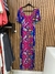 Vestido estampado longo em viscose. OH BOY. Tamanho M.