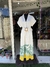 Vestido longo em linho. ZARA. Tamanho M.