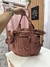 Bolsa média marrom de lona. Alça transversal. SOULIER. - comprar online