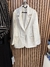 Maxiblazer denim. Off white. ANA ZANDER. Tamanho M.
