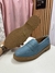 Mocassim azul em couro. SOULIER. - comprar online