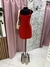 Vestido tubinho vermelho acinturado. ZARA. Tamanho 44. - comprar online