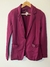 Blazer em tecido moletom. Cor violeta. MY PLACE. Tamanho P.