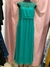 Vestido de festa longo. Tamanho M. Cor ciano ( verde+azul )