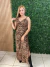 Vestido longo animal print . Tam:P veste 36,38