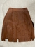 Saia couro fake franjas . Tam:M (38,40)