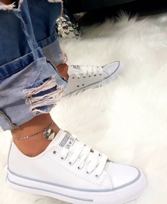 Converse Ecocuero Baja Blanco - comprar online