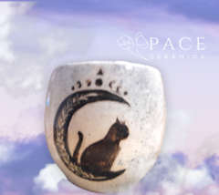 mate gato en la luna - Pace cerámica