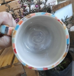 taza gatito corazón, cerámica artesanal pintada a mano - Pace cerámica