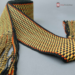 Faja artesanal en damero | Telar - tienda online