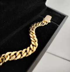 Pulsera Cubana Tipo Mónaco Oro Laminado - comprar en línea