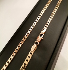 Cadena Barbada Fina Oro Laminado 18k