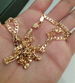 Cadena Barbada Fina Oro Laminado 18k - comprar en línea