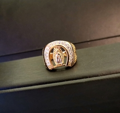 Anillo Herradura Virgen Oro Laminado