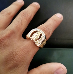 Anillo Herradura Virgen Oro Laminado - comprar en línea